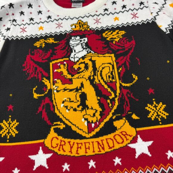 Harry Potter Knitted Pullover Sweater Gryffindor Seal Crest Sweater M - Picture 2 of 8